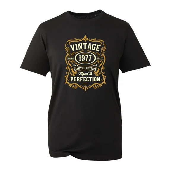 45th Birthday Vintage T-Shirt, 1977 Age To Perfection Original Parts Unisex Top
