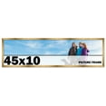thumbnail image 1 of 45x10 Frame Gold Bronze Modern Solid Wood Picture Frame | 0.75 Inch Moulding Width | Includes UV, 1 of 8