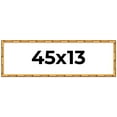 thumbnail image 1 of 45x13 Frame Gold Bamboo Picture Frame - Complete Modern Photo Frame Includes UV Acrylic Shatter, 1 of 8