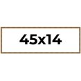 thumbnail image 1 of 45x14 Frame Gold Solid Wood Picture Frame - Complete Modern Photo Frame Includes UV Acrylic, 1 of 8
