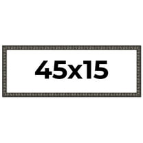 45x15 Frame Black-Brown Medieval Solid Wood Picture Frame | 1.5 Inch Moulding Width | Gotham
