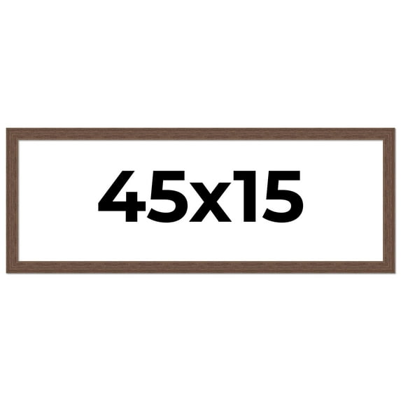 45x15 Frame Brown Distressed Barnwood Picture Frame | Rustic Farmhouse Photo Frame Includes UV