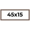 thumbnail image 1 of 45x15 Frame Brown Farmhouse Solid Wood Picture Frame Width 1.5 Inches | Interior Frame Depth 0.5, 1 of 8