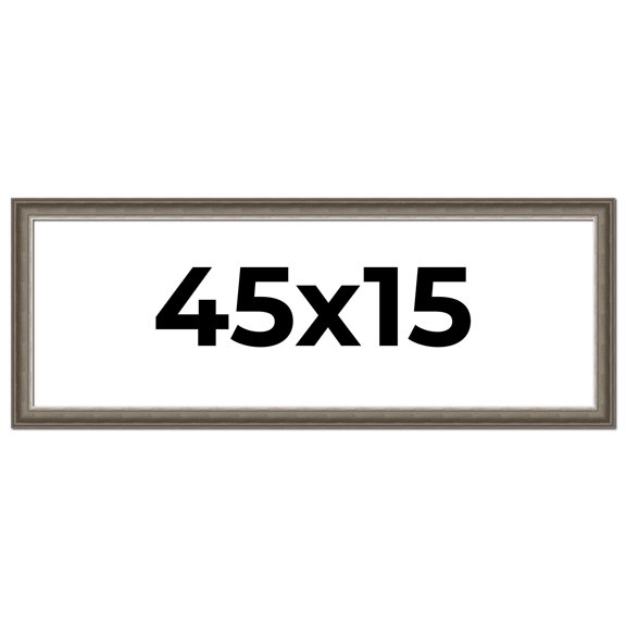 45x15 Frame Brown Solid Wood Picture Frame | 1.75 Inch Moulding Width | Austin Frame Complete with