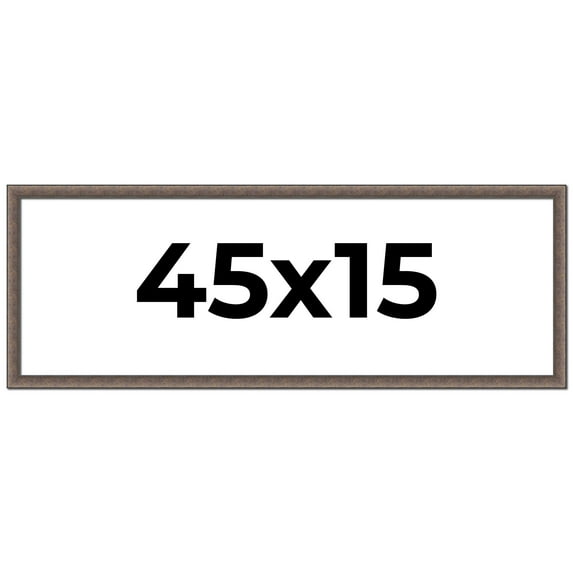 45x15 Frame Silver Real Wood Picture Frame Width 1.25 Inches | Interior Frame Depth 0.5 Inches |