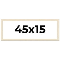 45x15 Frame White Real Wood Picture Frame Width 1.5 inches | Interior Frame Depth 0.5 inches | Barn