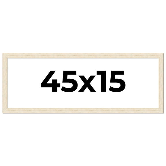45x15 Frame White Real Wood Picture Frame Width 1.5 inches | Interior Frame Depth 0.5 inches | Barn