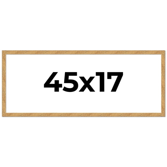 45x17 Frame Beige Real Wood Picture Frame Width 1.25 inches | Interior Frame Depth 0.5 inches |