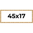 thumbnail image 1 of 45x17 Frame Gold Bamboo Solid Wood Picture Frame | 1 Inch Moulding Width | Interior Frame Depth, 1 of 8