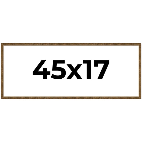 45x17 Frame Gold Picture Frame - Complete Modern Photo Frame Includes UV Acrylic Shatter Guard