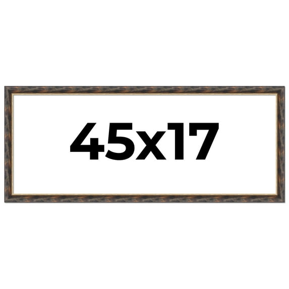 45x17 Frame Gold Real Wood Picture Frame Width 1.5 inches | Interior Frame Depth 0.5 inches |