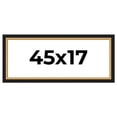 thumbnail image 1 of 45x17 Frame Gold Real Wood Picture Frame Width 2.25 Inches | Interior Frame Depth 0.5 Inches |, 1 of 8