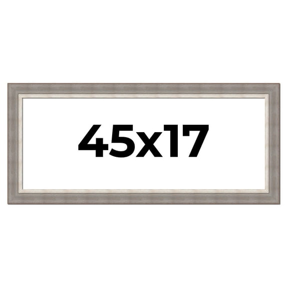 45x17 Frame Grey Real Wood Picture Frame Width 2.75 Inches | Interior Frame Depth 0.5 Inches |