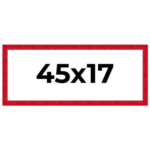 45x17 Frame Red Burl Solid Wood Picture Frame Width 1.75 Inches | Interior Frame Depth 0.5 Inches |