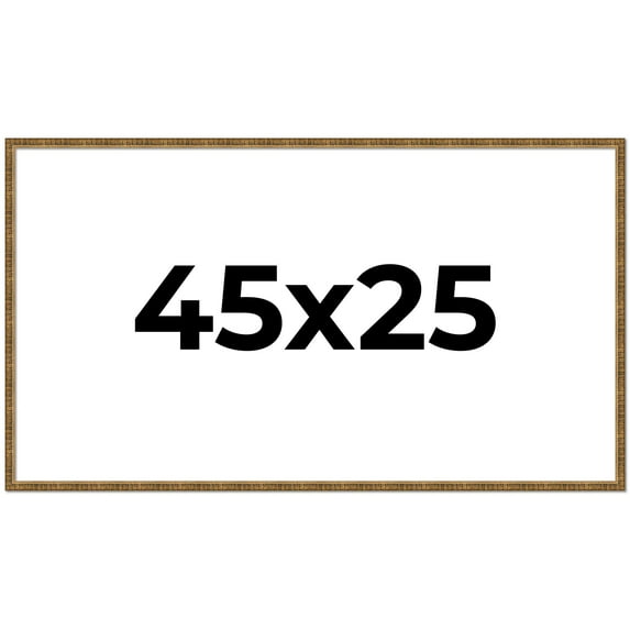 45x25 Frame Gold Solid Wood Picture Frame - Complete Modern Photo Frame Includes UV Acrylic