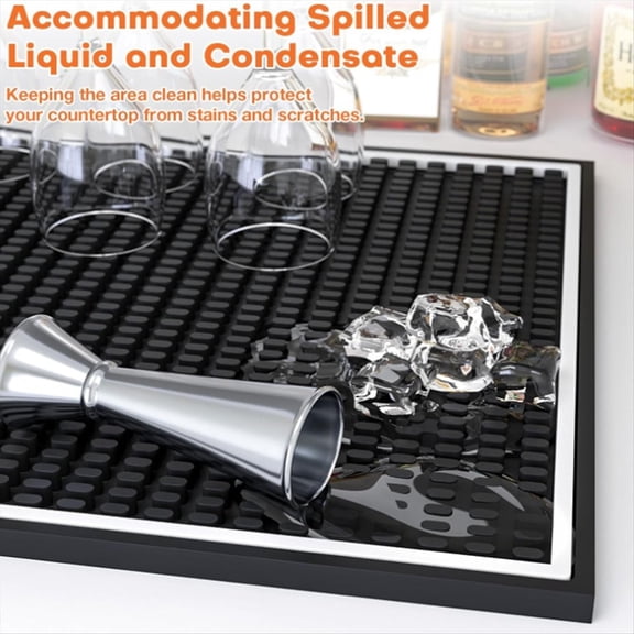 45x30x1CM PVC Bar Matt Heat Coffee Mat Thick Home Bar Spill Mat Pad Cocktail Bar Service Mat