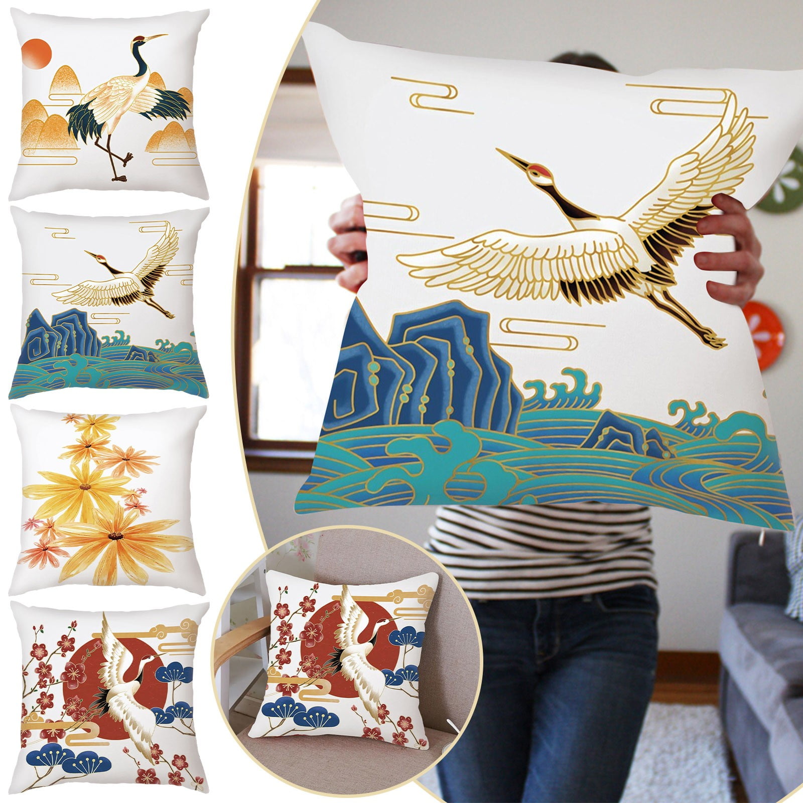 45x45cm Digital Print Peach Skin Pillowcase Pillowcase Single Printing