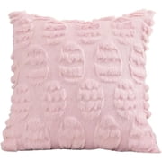 45x45cm Egg Print Soft Pillowcase, Easter Holiday Decorative Throw Pillow, Home Couch Sofa Accent, Indoor Bedroom Living Room Farmhouse Decor, Seasonal Home Accent Cover Pink