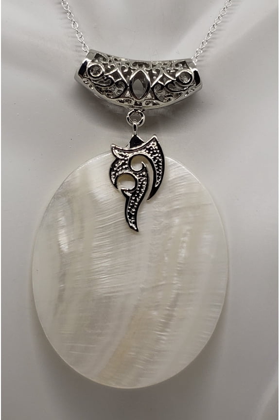 45x55mm Shell Silver Necklace