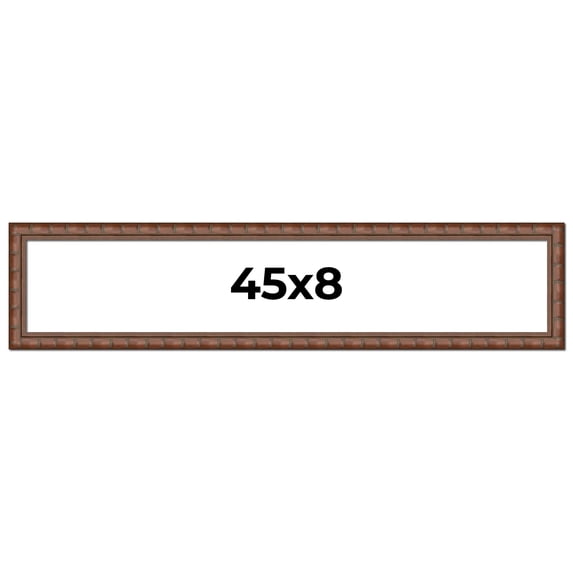 45x8 Dark Brown Bamboo Real Wood Picture Frame Width 1.5 inches | Interior Frame Depth 0.5 inches |