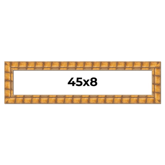 45x8 Frame Beige Real Wood Picture Frame Width 3 inches | Interior Frame Depth 0.5 inches | Natural