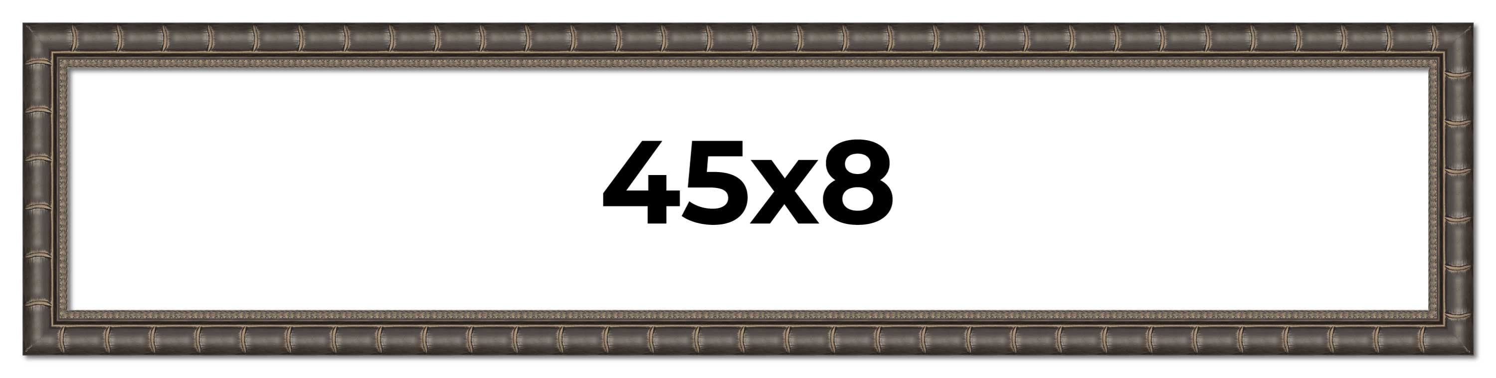 45x8 Frame Black Bamboo Solid Wood Picture Frame Width 1.5 Inches ...