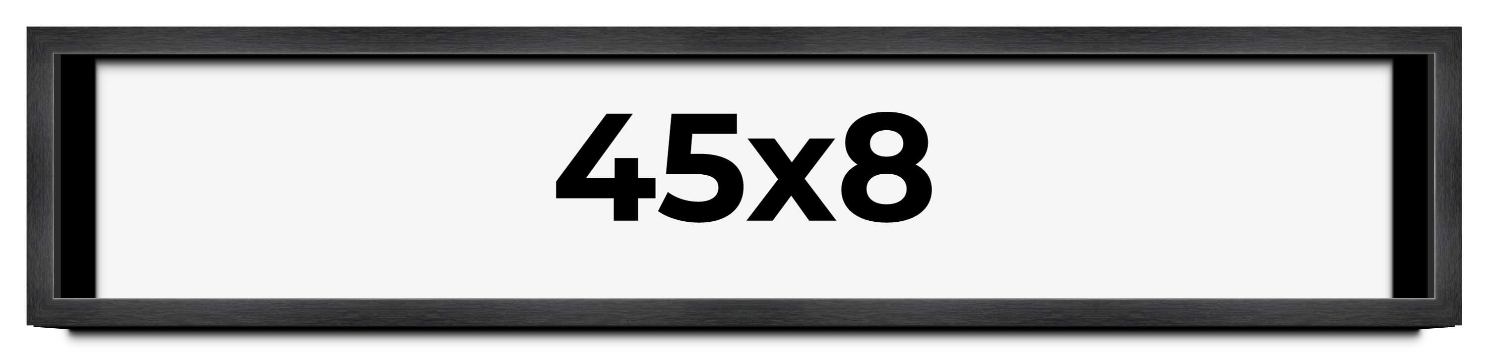 45x8 Frame Black Charcoal Grey Wood Textured Picture Frame | 0.75 Inch ...
