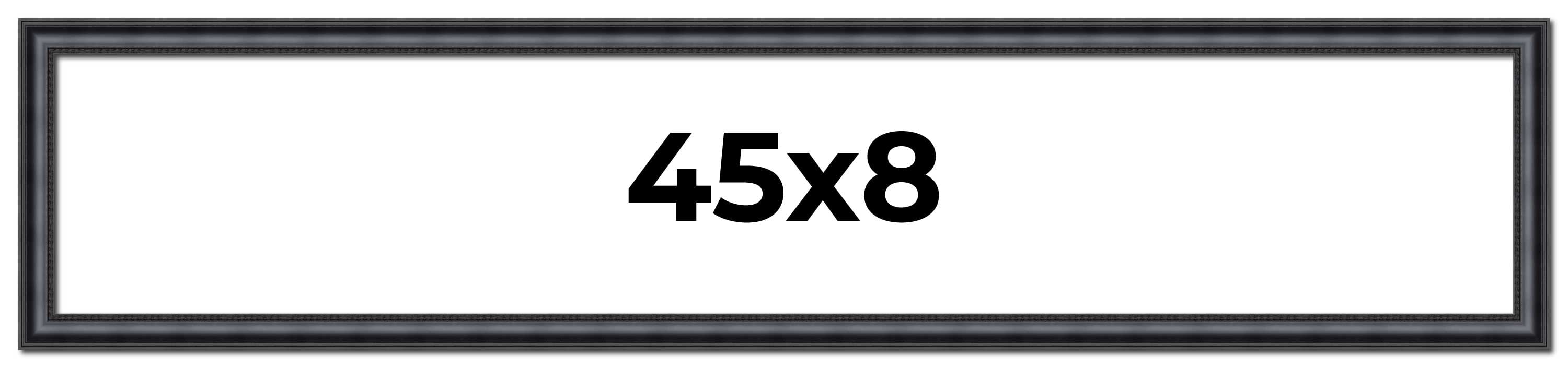 45x8 Frame Black Real Wood Picture Frame Width 1.25 inches | Interior ...