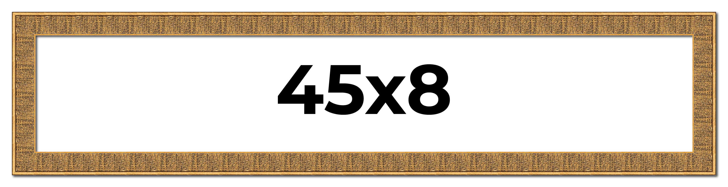 45x8 Frame Black and Gold Distressed Solid Wood Sonoma Picture Frame ...