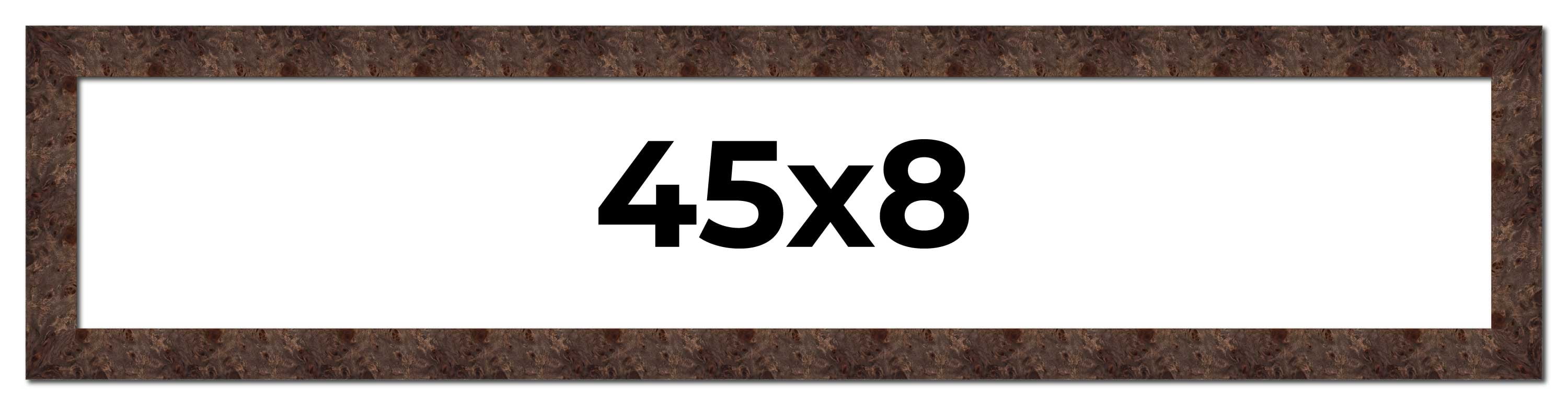 45x8 Frame Brown Burl Real Wood Picture Frame Width 1.625 Inches ...