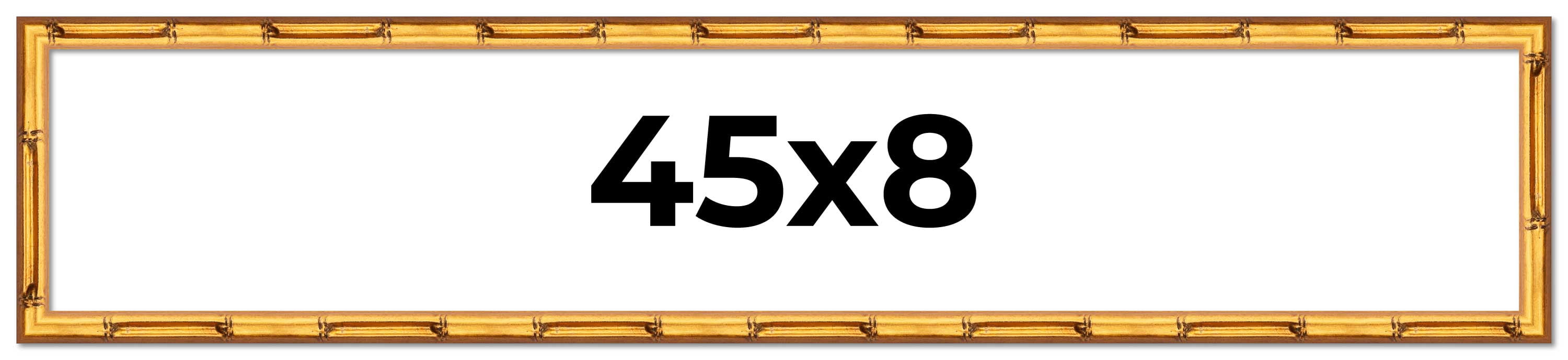 45x8 Frame Gold Bamboo Picture Frame - Complete Modern Photo Frame ...