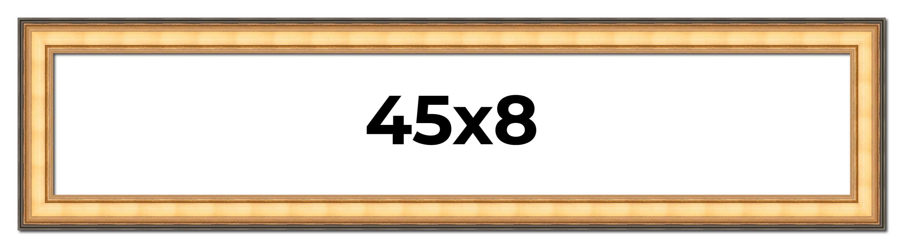 45x8 Frame Gold Plein Aire Solid Wood Picture Frame Width 2 Inches ...