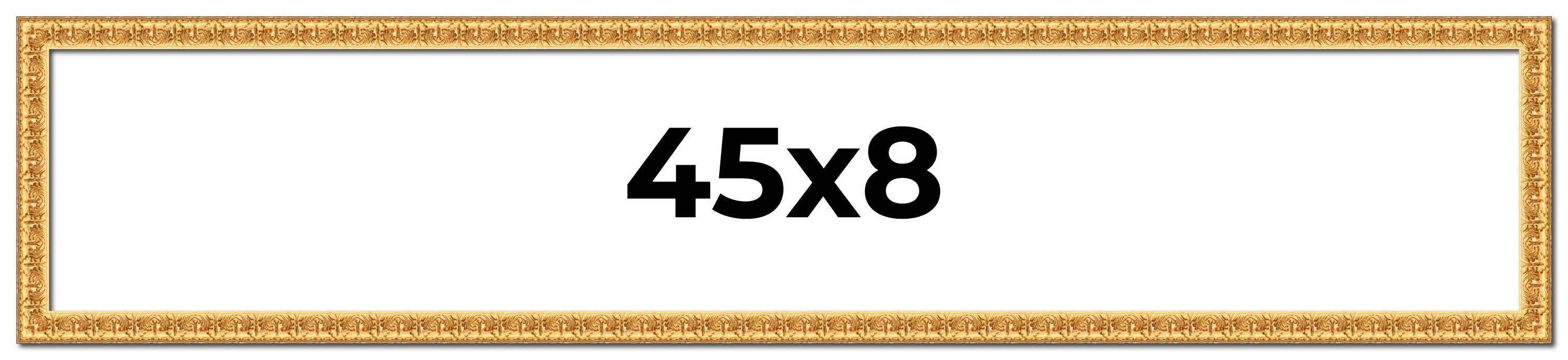 45x8 Frame Gold Real Wood Picture Frame Width 1 inches | Interior Frame ...