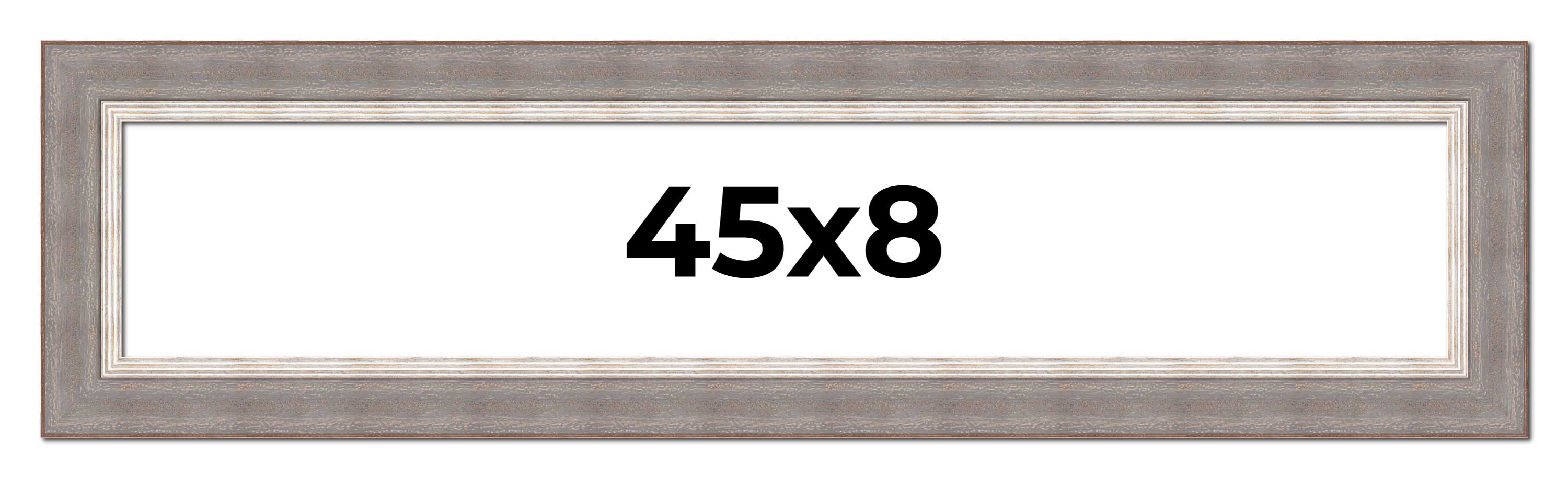 45x8 Frame Grey Real Wood Picture Frame Width 2.75 Inches | Interior ...