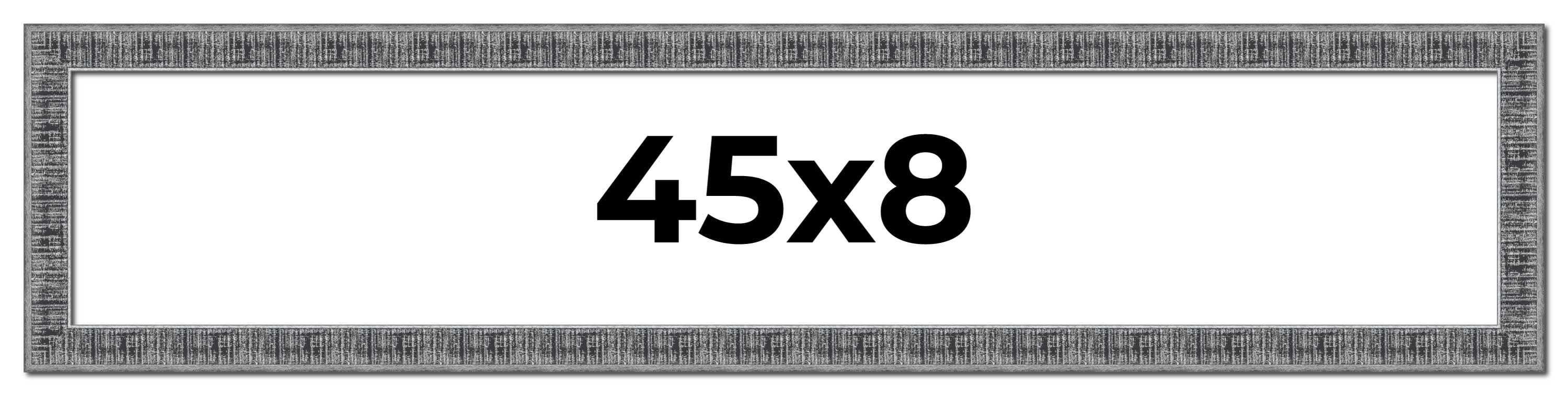 45x8 Frame Silver Black Rustic Sonoma Solid Wood Picture Frame | 1.5 ...