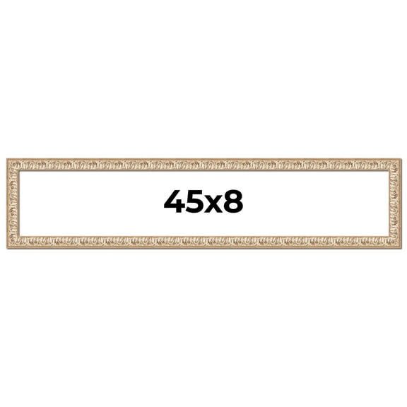 45x8 Frame White Real Wood Picture Frame Width 1.5 inches | Interior Frame Depth 0.5 inches |