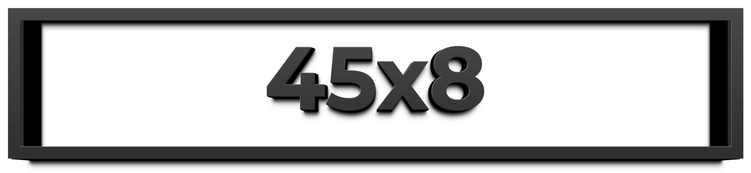 45x8 Shadow Box Frame Black | 1 inches Deep Real Wood Contemporary ...