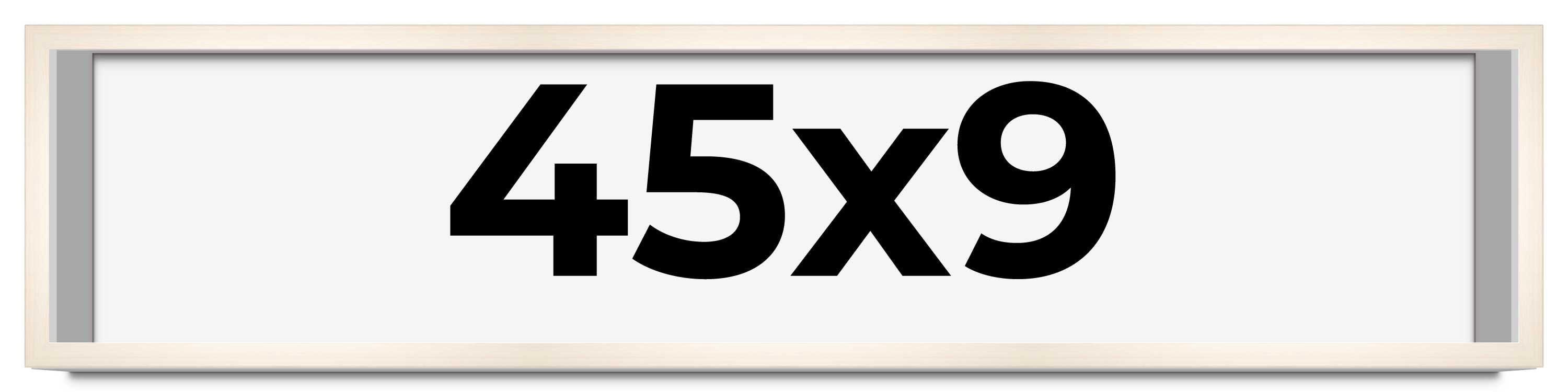 45x9 Frame White Wash Solid Wood Picture Frame | 0.8125 Inch Moulding ...