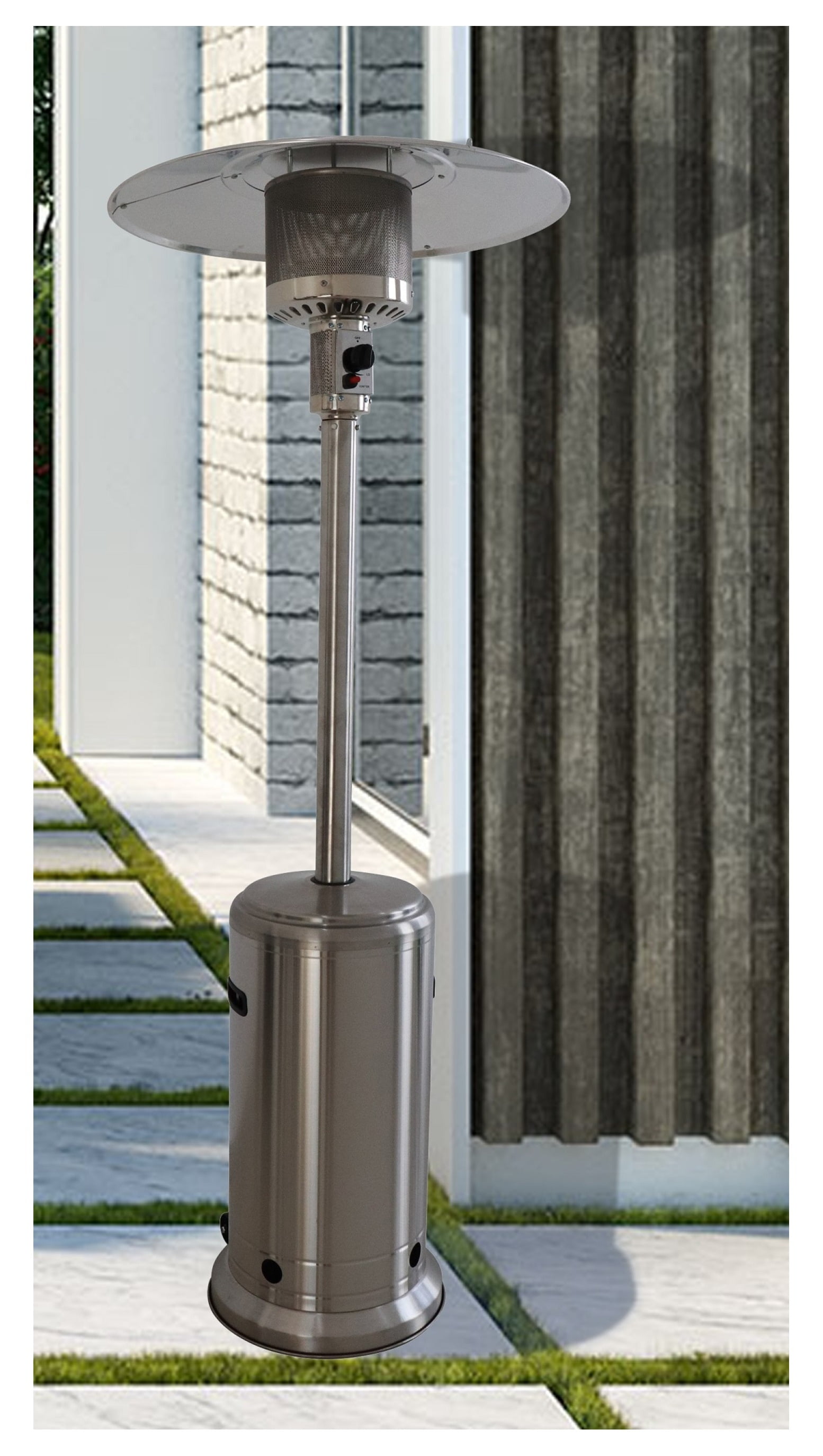46,000 BTU Propane Patio Heater, Outdoor Tall Standing Gas Heater ...