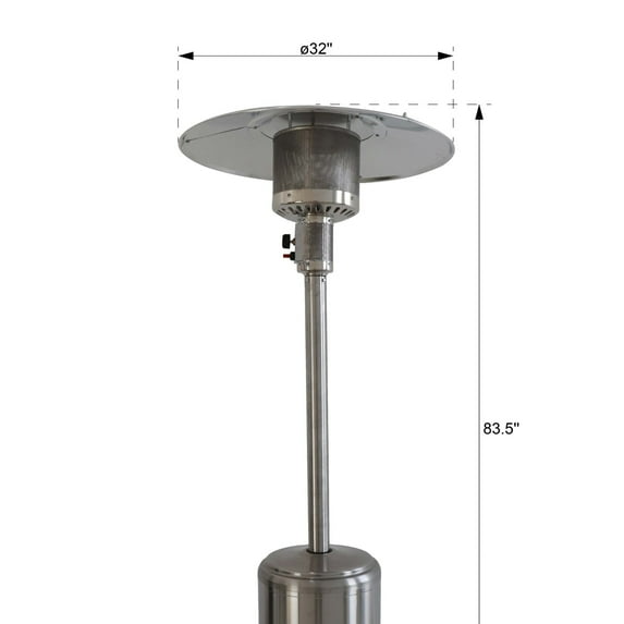 46,000 BTU Standing Patio Heater