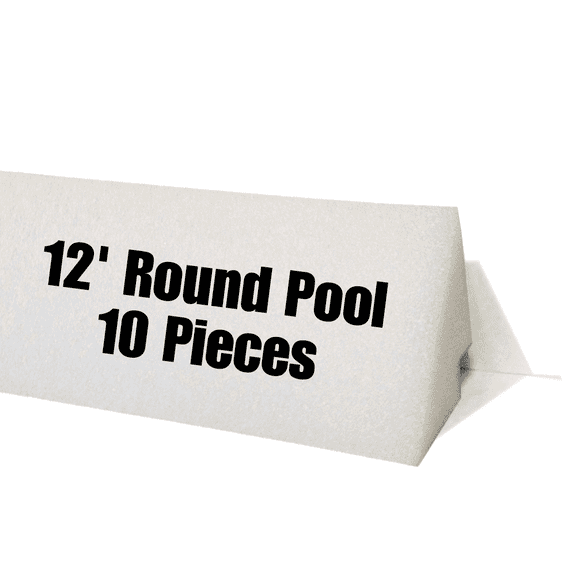 46" 10 PCS Peel and Stick Pool Cove for 12' Round Above Ground Pool - Dense Closed Cell Foam Peel and Stick Above Ground Pool Cove with Adhesive Back for Pool Liner Protection