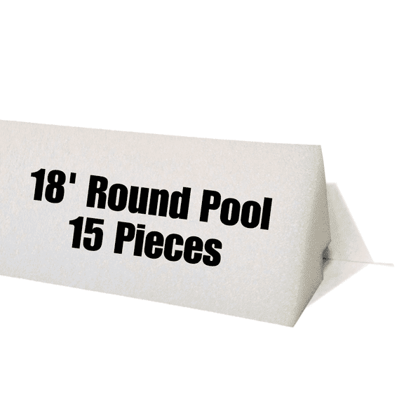 46" 15 PCS Peel and Stick Pool Cove for 18' Round Above Ground Pool - Dense Closed Cell Foam Peel and Stick Above Ground Pool Cove with Adhesive Back for Pool Liner Protection