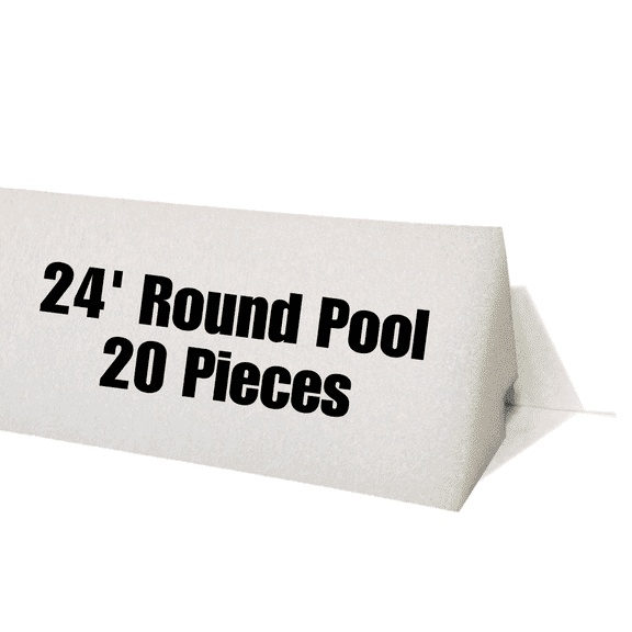 46" 20 PCS Peel and Stick Pool Cove for 24' Round Above Ground Pool - Dense Closed Cell Foam Peel and Stick Above Ground Pool Cove with Adhesive Back for Pool Liner Protection