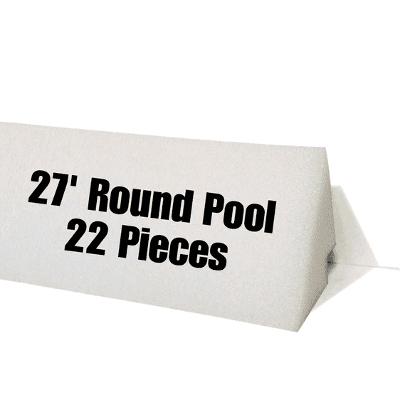 46" 23 PCS Peel and Stick Pool Cove for 27' Round Above Ground Pool - Dense Closed Cell Foam Peel and Stick Above Ground Pool Cove with Adhesive Back for Pool Liner Protection