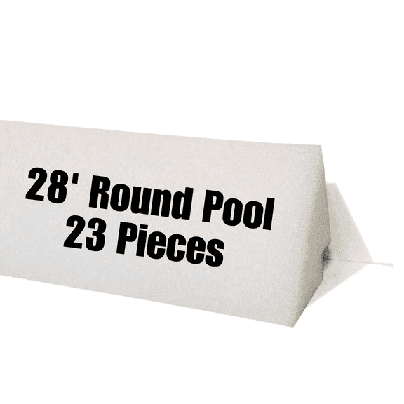 46" 24 PCS Peel and Stick Pool Cove for 28' Round Above Ground Pool - Dense Closed Cell Foam Peel and Stick Above Ground Pool Cove with Adhesive Back for Pool Liner Protection