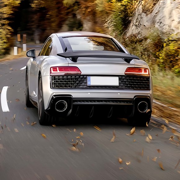 46.3-inch universal tail wing, car rear spoiler wing, GT wing spoiler, made of high-strength ABS material, not prone to deformation, can be seamlessly installed, suitable for most sedans