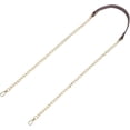 thumbnail image 1 of 46.46 Inch PU Leather Purse Handles Gold Chain Strap Leather Shoulder Crossbody Chain Handbag Replacement Strap Imitation Leather, 1 of 8