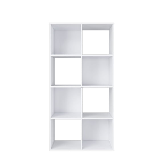 46.46 in. Tall White Wood 4-Shelf Etagere Bookcase