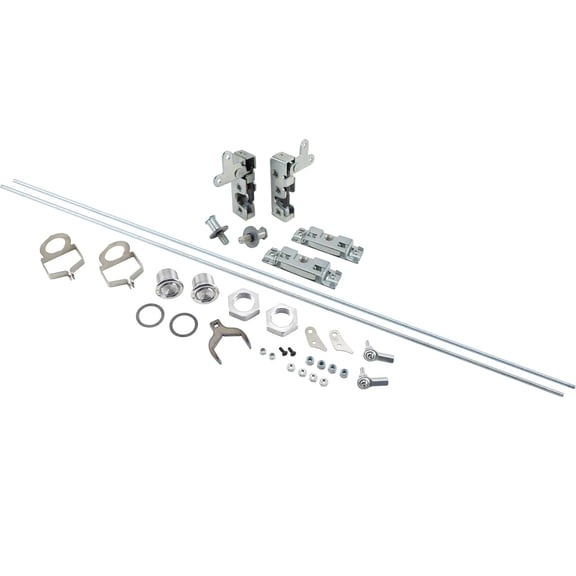 46-48 Lincoln Style Door Latch Buttons W/ Latches, Plates, Bolts