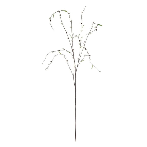 46.5-inch Artificial White-Brown Willow Flower Long Stem, for Indoor Use, by Mainstay, Set of 8